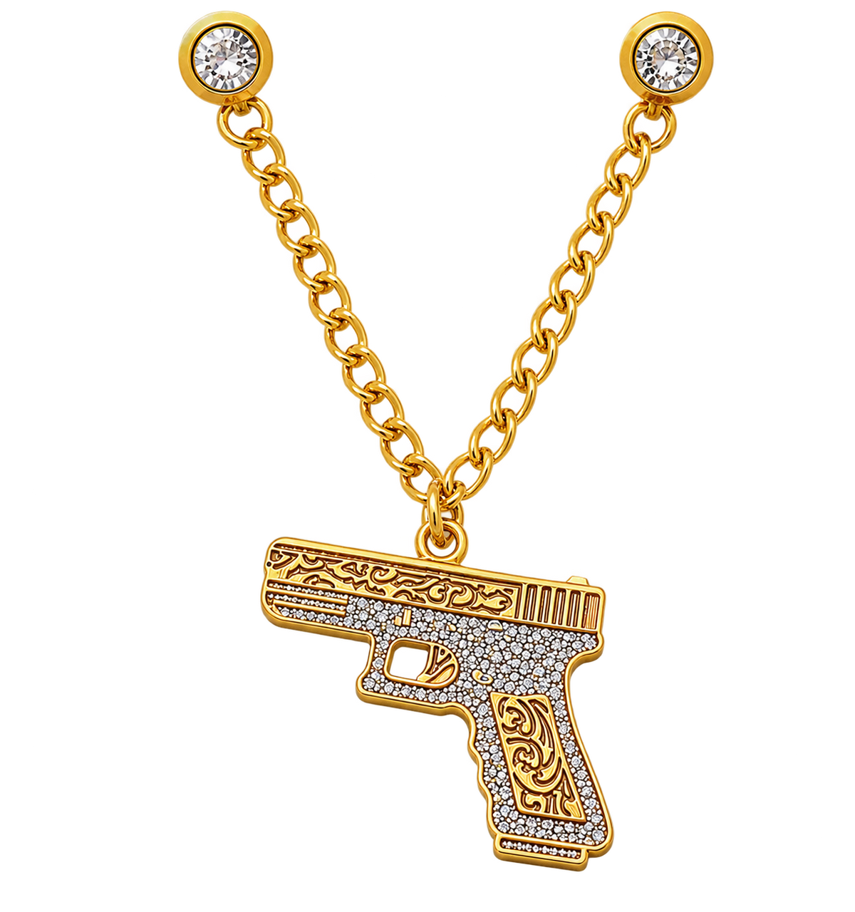 Iced Out Pistol Pin