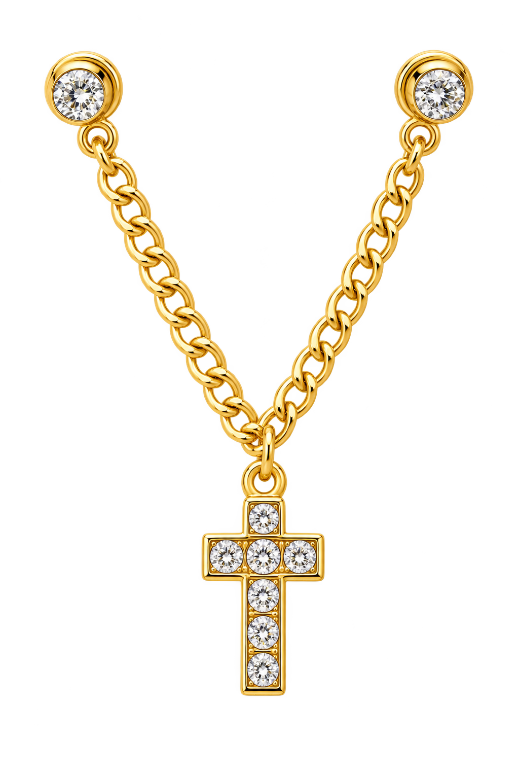 Rhinestone Cross Pin