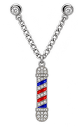 Silver Barber Pole Pin